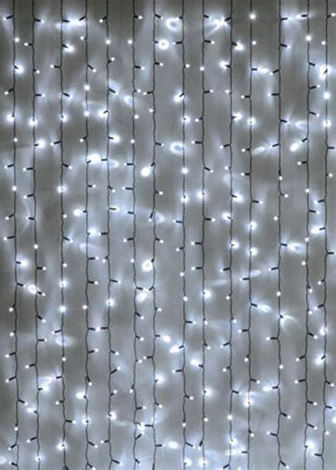 Led Curtain Light 5m Drop Indoor Cool White Green Cable The Cps