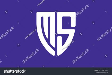 Ms Monogram Logo Concept Design Stock Vector Royalty Free 2144719567