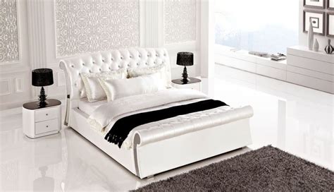 Limited time sale easy return. White King Bedroom Set A13 | Leather bedroom set, Leather ...