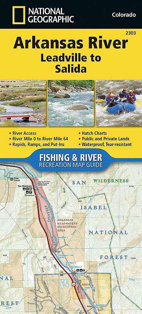 Fishing And River Map Guides 2303 Colorado Arkansas River Leadville To