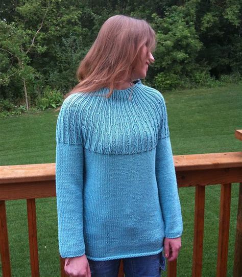 Radiant Sweater With A Simple Ribbed Yoke S 2xl Free Pattern By Lion
