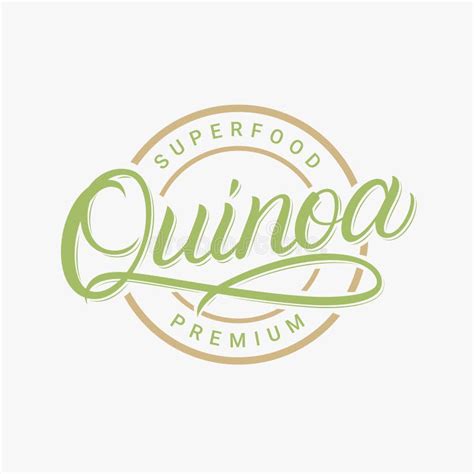 Quinoa Vintage Logo Mit Handgezeichnetem Element Vektordarstellung Im