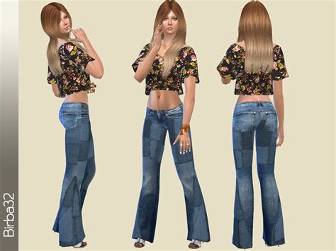 Hippie Jeans Patches The Sims 4 Catalog