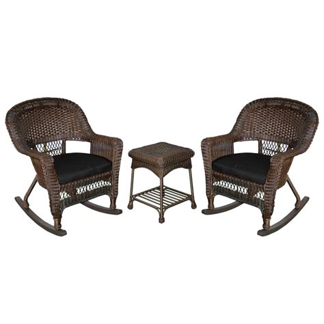 Shop for chair wicker at wholesale prices and get bigger savings while you're at it. 3pc Espresso Rocker Wicker Chair Set With Black Cushion