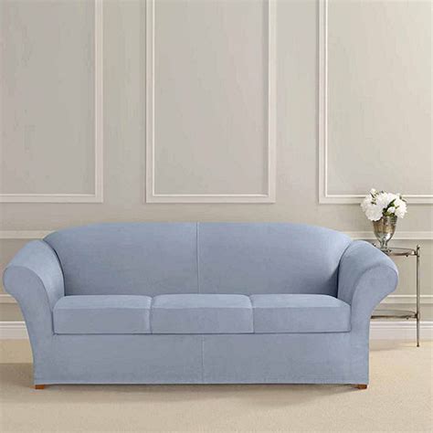 Shop for suede sofa slipcovers online at target. SURE FIT® Ultimate Heavyweight Stretch Suede 3 Cushion ...