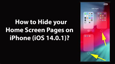 How To Hide Your Home Screen Pages On Iphone Ios 1401 Youtube