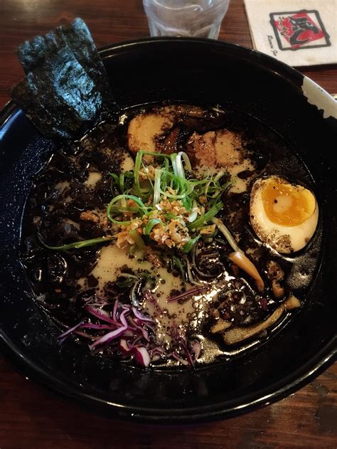 1.4 miles from museum of fine arts, houston. Classic black garlic ramen (not sure about the name) at ...
