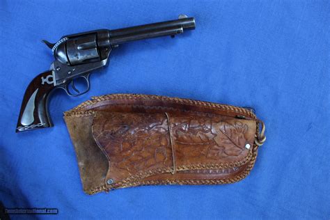 Colt Saa 1st Gen In 32 20 Caliber With Period Tooled Leather Holster