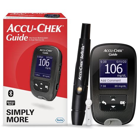 Accu Chek Kit Guía De Monitor De Glucosa Para Pruebas De