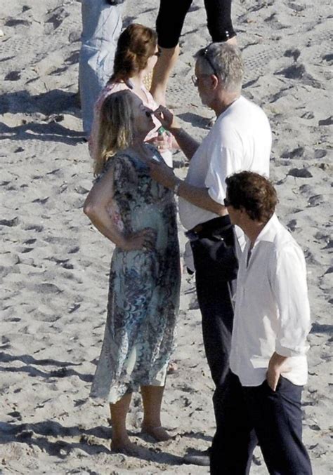 Meryl Streep Colin Firth During The Filming Of Mamma Mia Meryl Streep Mamma Mia