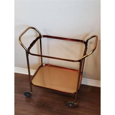 The underside reads salton hotable, automatic food warmer. Mid-Century Modern Tray Top Rolling Bar Cart by Kaymet ...
