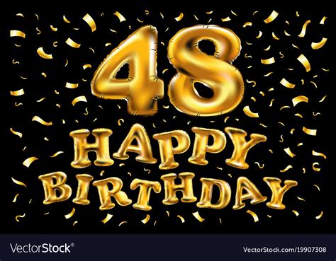Happy Birthday 48 Years Anniversary Joy Royalty Free Vector