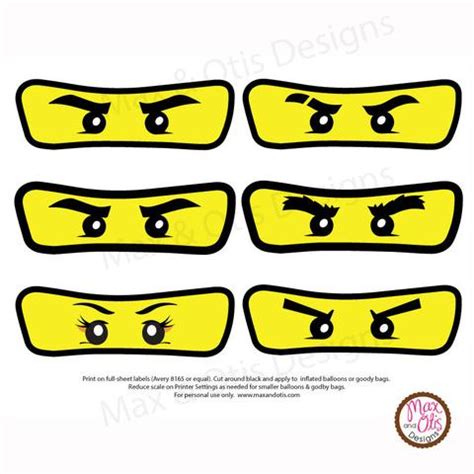 14 day loan required to access epub and pdf files. Printable Iron-On Transfer - Ninjago Eyes (Editable PDF ...