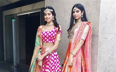 These Photos Of Sridevis Daughters Jhanvi Khushi In A Desi Avatar Will