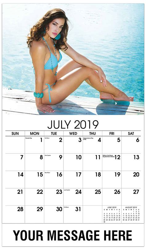 Swimsuits Bikini Models Calendar 65¢ Business Advertising Calendar