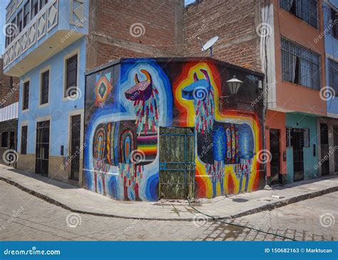 Vibrant Street Art Of Callao Monumental Lima Peru Editorial Stock