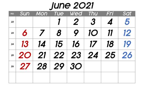 The four weeks of june is called the calendar month for blooms and horticulture. Blank June 2021 Calendar Make Schedule - Thecalendarpedia