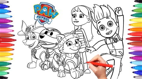 Thousands pictures for downloading and printing! PAW PATROL Coloring Book | How to Draw Paw Pups for Kids ...