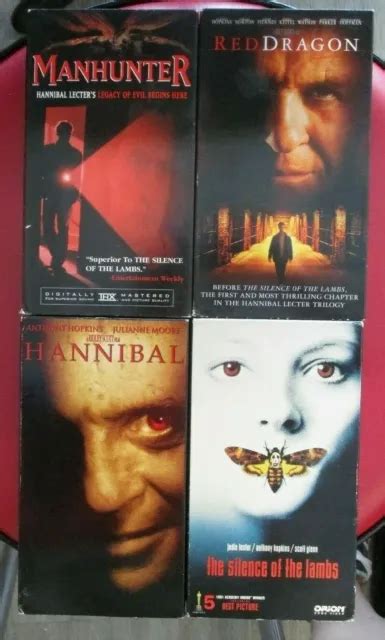 Manhunter Silence Of The Lambs Hannibal Red Dragon Vhs Lot Of 4