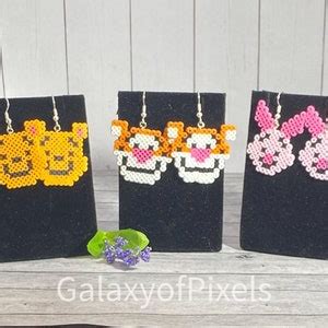 Piglet Pooh Tigger Inspired Dangle Mini Perler Artkal Etsy