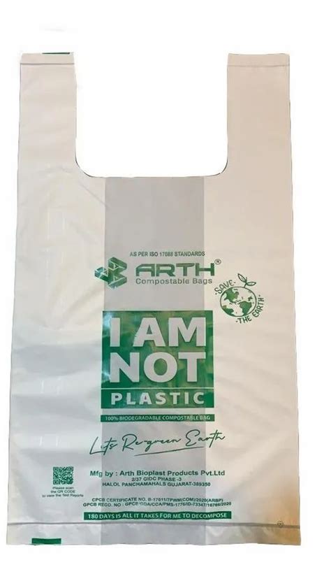 Polypropylene White Plastic Printed Carry Bag For Grocery Capacity 1