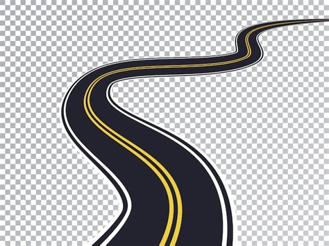 Premium Vector Winding Road Isolated Transparent