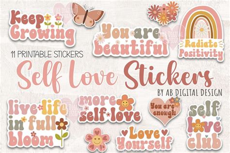 Self Love Stickers Inspiration And Positivity Sticker Bundle