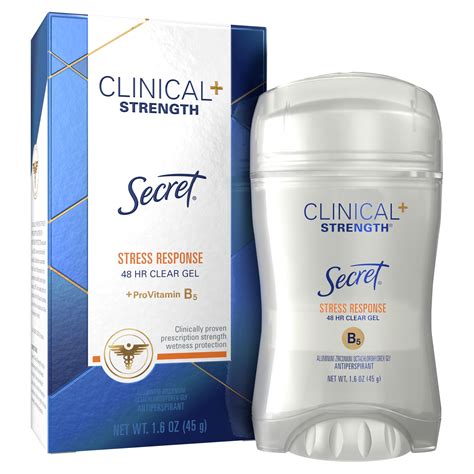 Secret Clinical Strength Clear Gel Antiperspirant And Deodorant Stress