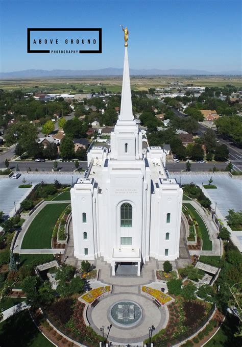 Brigham City Lds Temple Brigham City Utah Above Ground Photography