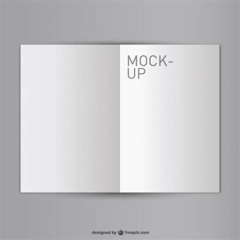Free mockup book vector download in ai, svg, eps and cdr. Free Vector | Blank opened book mock-up