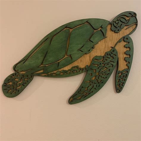 Wood Turtle Sign Etsy