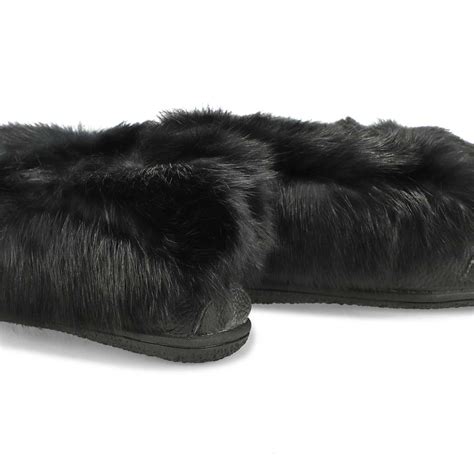 Softmoc Womens Cute 5 L Rabbit Fur Moccasin