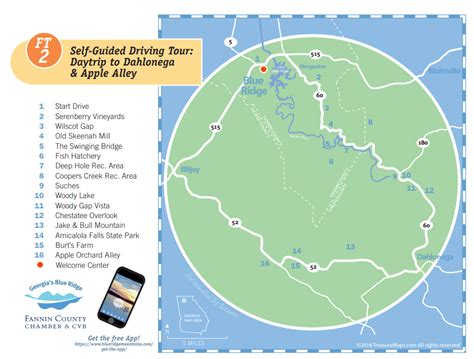 Map Ga Scenic Drive Dahlonega Ellijay Daytrip Ga Mountains Guide