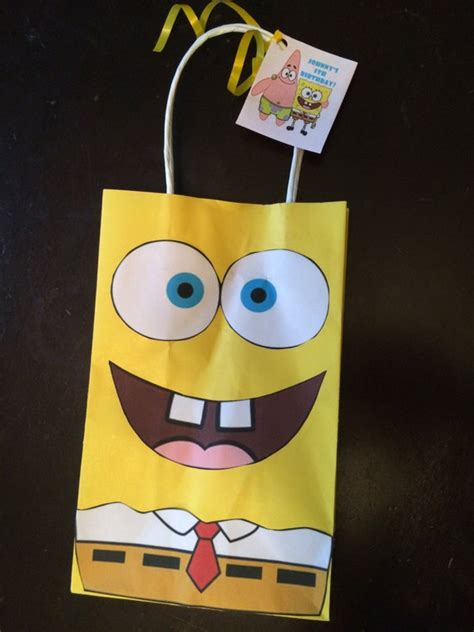 Spongebob Squarepants Party Favor Bags Personalized By Srdesserts