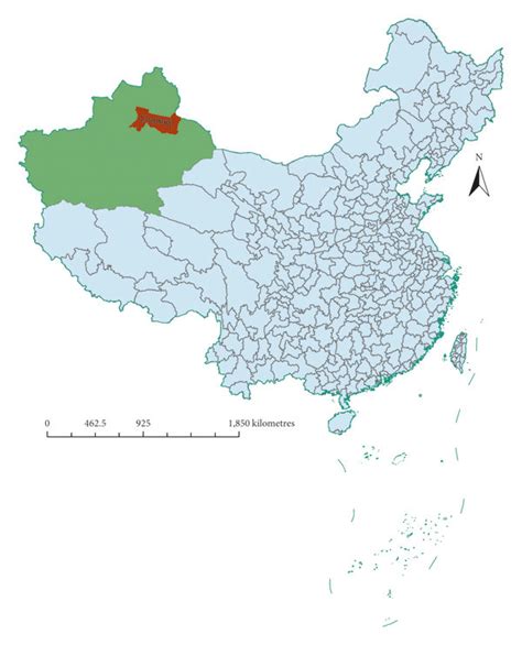 Geographic Location Of Urumqi Xinjiang China Download Scientific
