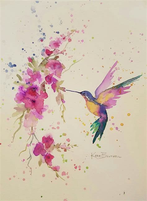 Watercolor Hummingbird