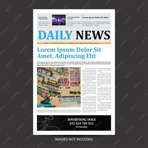 Premium Vector Front Page Newspaper Design Template