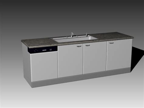 Kitchen Countertop And Sink 3d Model 3dsmax3dsautocad Files Free