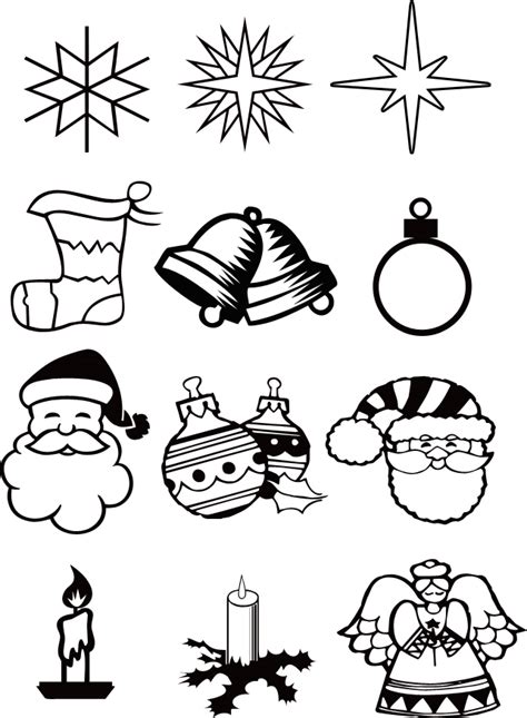 Dibujos de adornos de Navidad para colorear