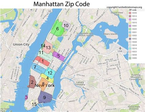 Manhattan Zip Code Map Zip Code Map Of Manhattan