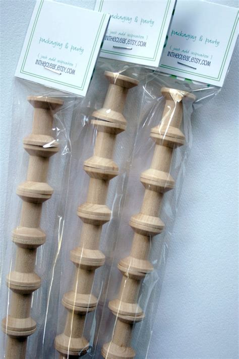 Small Wooden Spools Set Of 12 Natural Wood Thread Spools Etsy