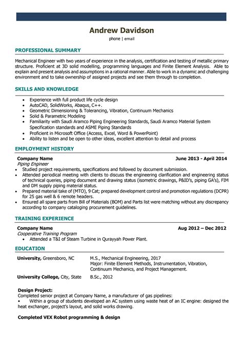 Use these mechanical engineer resume samples to highlight your abilities and build a resume that enables you to land the engineering job of your dreams. Best Resume for Mechanical Engineer | williamson-ga.us