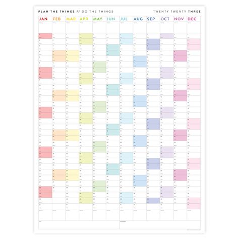 Giant 2023 Wall Calendar 2023 Large Wall Planner Annual Etsy Ireland