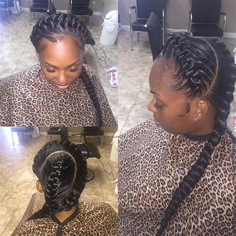 Two Braids Hairstyle For Black Women Hairstyle Guides