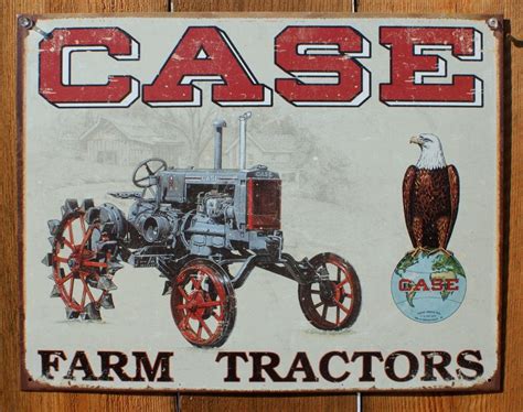 Case Farm Tractors Tin Sign Barn Country Home Decor Farming Equipment
