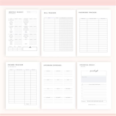 Printable Budget Planner Finance Planner Bundle Expense Etsy Success