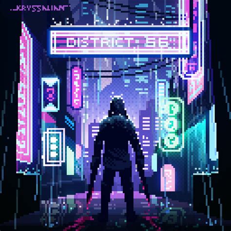 Cyberpunk Pixel Art By Kryssalian In 2021 Pixel Art Retro Aesthetic