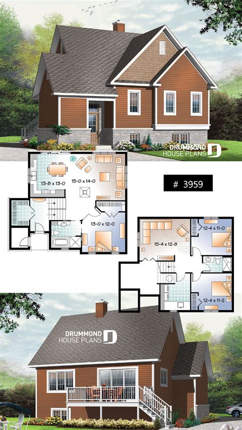 Discover The Plan 3959 Hearthside Which Will Please You For Its 1 2
