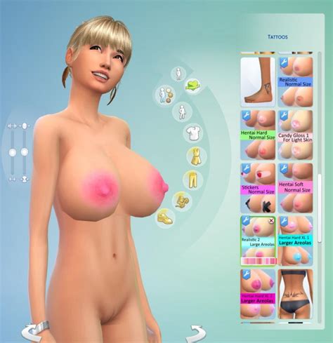 Sims Airplanerandy S Custom Nipple Tattoo Overlay
