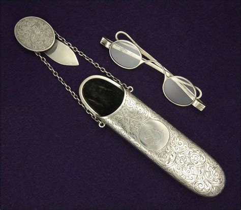 This Superb Sterling Silver Chatelaine Spectacles Case Is English And Fully Hallmarked For The